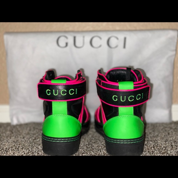 Neon Gucci High tops, authentic - Picture 2 of 5